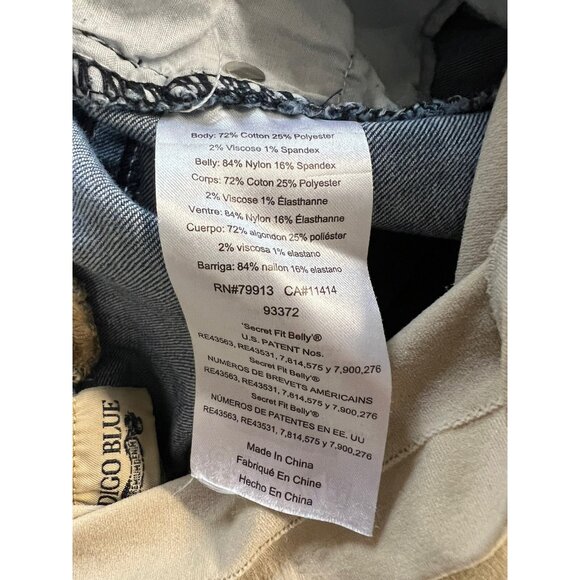 Indigo Blue Womens Maternity Jeans~Sz Small~Blue Distressed Secret Belly L14 38 - Picture 8 of 9